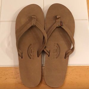 Brand New, Without Tags, Brown Rainbow Flip Flops